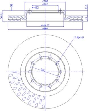 CAR 142.542 - Тормозной диск autospares.lv