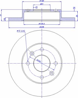 CAR 142.568 - Тормозной диск autospares.lv