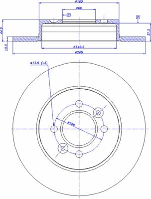 CAR 142.563 - Тормозной диск autospares.lv