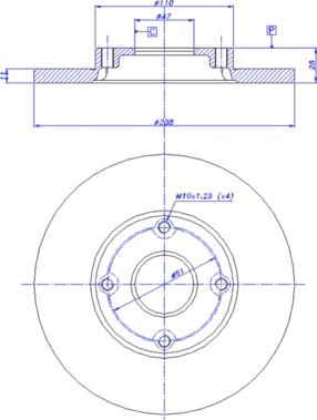 CAR 142.615 - Тормозной диск autospares.lv