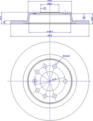 CAR 142.034 - Тормозной диск autospares.lv