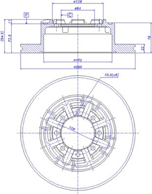 CAR 142.197 - Тормозной диск autospares.lv