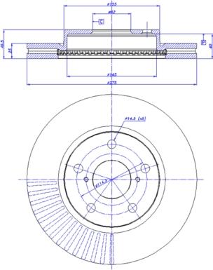 CAR 142.1416 - Тормозной диск autospares.lv