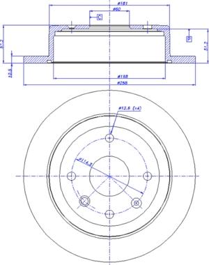 CAR 142.1545 - Тормозной диск autospares.lv