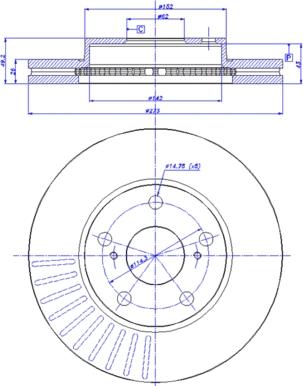 CAR 142.1547 - Тормозной диск autospares.lv