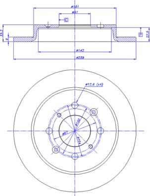 CAR 142.1566 - Тормозной диск autospares.lv