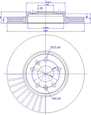 CAR 142.1524 - Тормозной диск autospares.lv