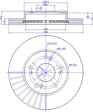 Brembo 09.5457.31 - Тормозной диск autospares.lv