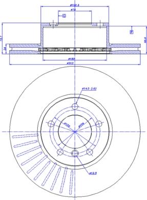 LPR B2049V - Тормозной диск autospares.lv