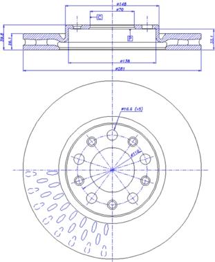 CAR 142.1653 - Тормозной диск autospares.lv