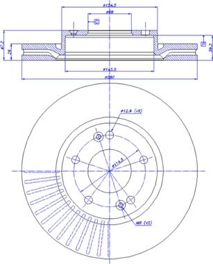 CAR 142.1636 - Тормозной диск autospares.lv