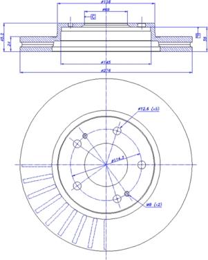 Magneti Marelli DF0157 - Тормозной диск autospares.lv