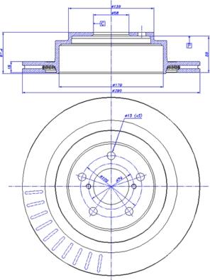 CAR 142.1325 - Тормозной диск autospares.lv