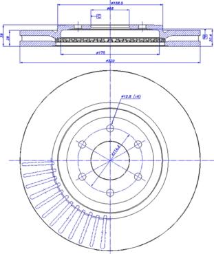 FTE BS7374B - Тормозной диск autospares.lv