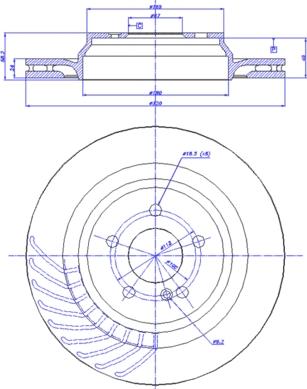 Swag 10 92 6405 - Тормозной диск autospares.lv