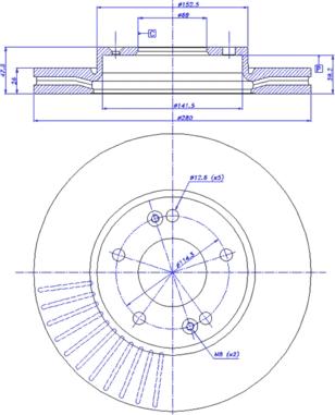 CAR 142.1764 - Тормозной диск autospares.lv