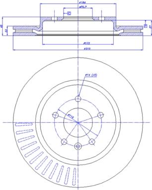 CAR 957070 - Тормозной диск autospares.lv