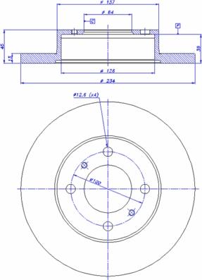 BOSCH 0986AB9616 - Тормозной диск autospares.lv