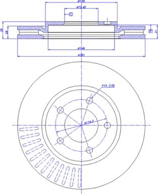 CAR 0 986 478 109 - Тормозной диск autospares.lv