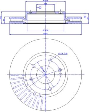 Parts-Mall PRA-067 - Тормозной диск autospares.lv