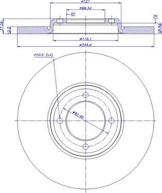 CAR 142.256 - Тормозной диск autospares.lv