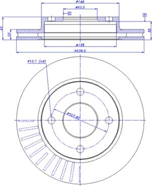 CAR 142.266 - Тормозной диск autospares.lv