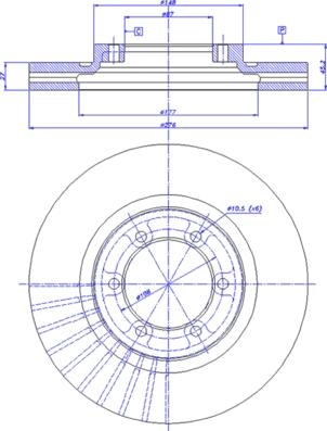 CAR 142.273 - Тормозной диск autospares.lv