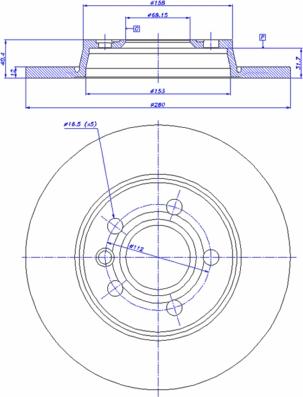 CAR 142.758 - Тормозной диск autospares.lv