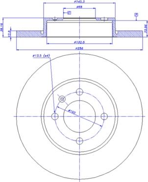 Roulunds Rubber D2057 - Тормозной диск autospares.lv