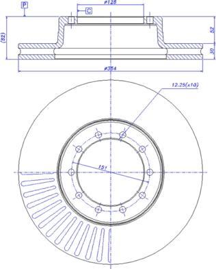 Comline ADC9159V - Тормозной диск autospares.lv