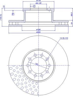 CAR 150.350 - Тормозной диск autospares.lv