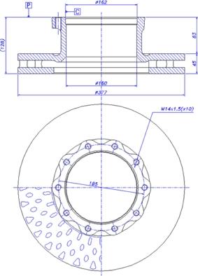 CAR 150.210 - Тормозной диск autospares.lv