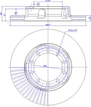 CAR 151.210 - Тормозной диск autospares.lv