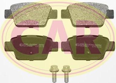 CAR PNT9621 - Тормозные колодки, дисковые, комплект autospares.lv