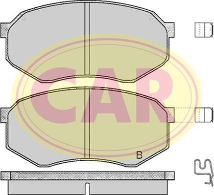 CAR PNT473 - Тормозные колодки, дисковые, комплект autospares.lv