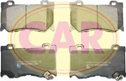 CAR PNT6802 - Тормозные колодки, дисковые, комплект autospares.lv