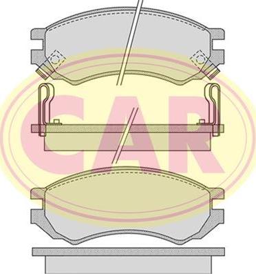 CAR PNT8001 - Тормозные колодки, дисковые, комплект autospares.lv