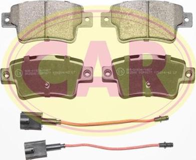 CAR PNT7761 - Тормозные колодки, дисковые, комплект autospares.lv