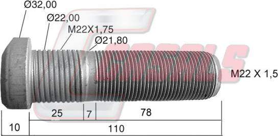 Casals 21493 - Шпилька ступицы колеса autospares.lv