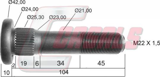 Casals 21130 - Шпилька ступицы колеса autospares.lv