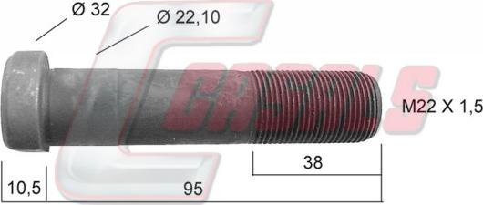 Casals 21226 - Шпилька ступицы колеса autospares.lv