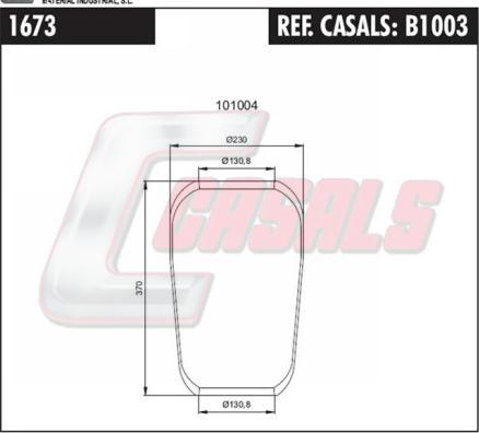 Casals B1003 - Кожух пневматической рессоры autospares.lv