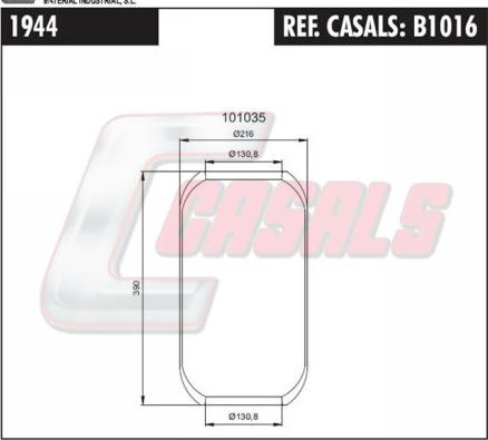 Casals B1016 - Кожух пневматической рессоры autospares.lv