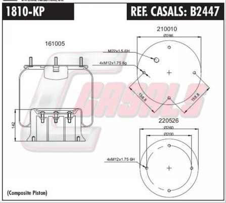 Casals B2447 - Кожух пневматической рессоры autospares.lv