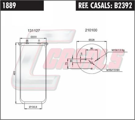 Casals B2392 - Кожух пневматической рессоры autospares.lv