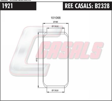 Casals B2328 - Кожух пневматической рессоры autospares.lv