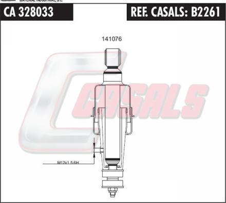 Casals B2261 - Гаситель, крепление кабины autospares.lv