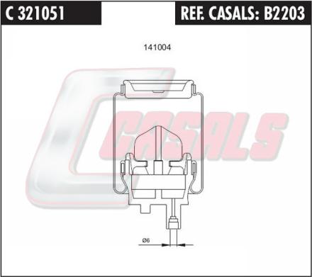 Casals B2203 - Баллон пневматической рессоры, крепление кабины autospares.lv