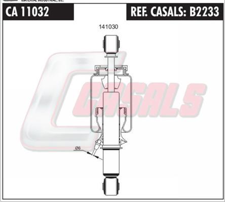 Casals B2233 - Гаситель, крепление кабины autospares.lv