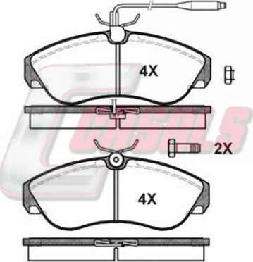 Casals BKM968 - Тормозные колодки, дисковые, комплект autospares.lv